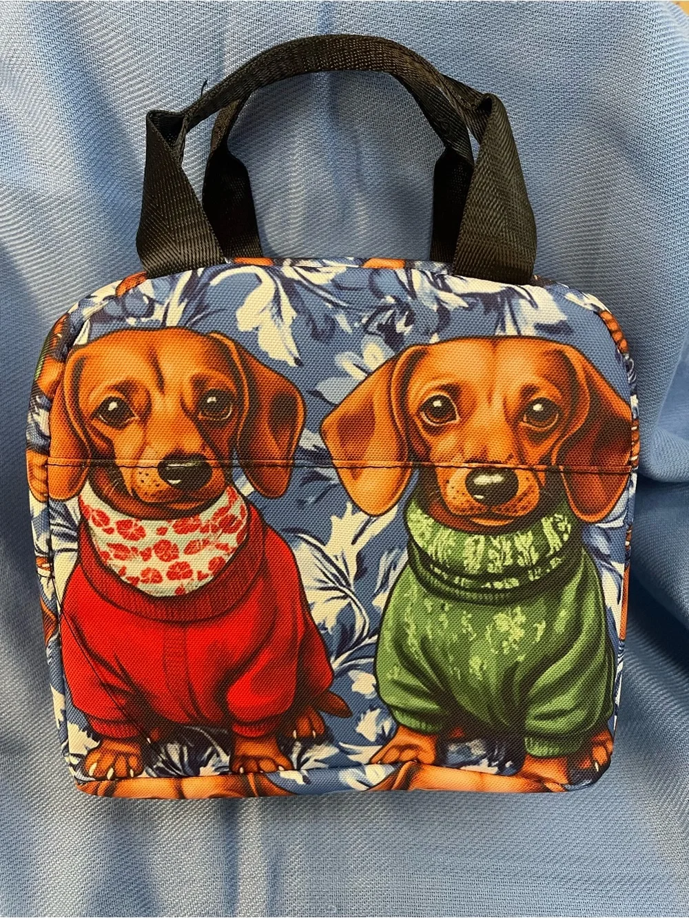 Dachshunds Small Insulated Lunch Tote